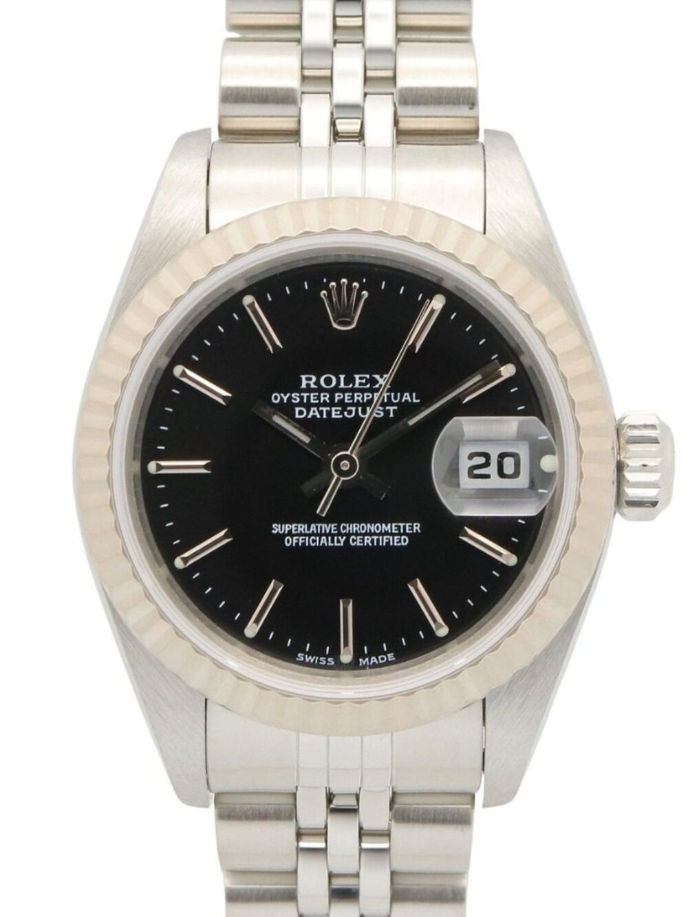 Rolex Datejust P Number BK BA 18k White Gold Stainless Steel Watch